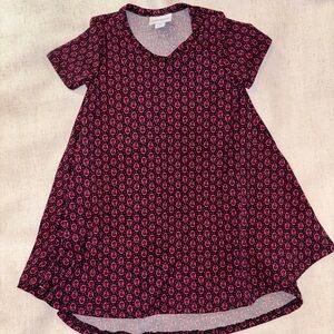 LuLaRoe Black and Pink Geometric Dress